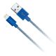 Acellories 6ft. MFI Premium Braided Charge & Sync Cable Blue For iPhones