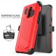 ShockBox Warrior For LG Stylo 5 W/ Tempered Glass - Red