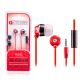 Talkbuds Stereo In-Line Mic Earbuds Red