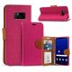 Samsung S8 Leather Wallet Pink