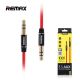 Remax RL-L100 3ft./1000mm 3.5mm Auxiliary Audio Cable Red