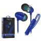 Acellories Bullets Superior Fabric W/ Volume Earbuds Blue