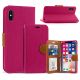 iPhone X/ Xs Leather Wallet Case Pink