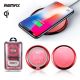 Qi Remax RP-W11 Linon Series Wireless Charging Pad For S9/ S9 Plus/ iPhone X/ Xs iPhone 8/8 Plus Red