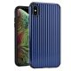 iPhone Xs Max Lined Design Hybrid Case Blue
