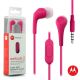 Motorola Earbuds 2 In-Ear In-Line Mic Headphones Pink