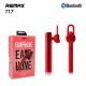 Remax RB-T17 Business Ultra Thin Metal Bluetooth Earphone Red