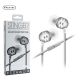 Stinger Deluxe Tangle-Free Cord Metal W/ Mic Stereo Earbuds Silver