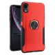 iPhone Xr Carbon Fiber Grip Ring Stent Case Red