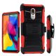 LG Stylo 5 Rugged W/ Kickstand Holster Combo Red