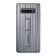 Samsung Galaxy S10 Plus Rugged Protective Cover with Kickstand Silver
