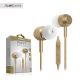 Acellories Rim Stereo Earbuds with Universal In-Line Controls Gold