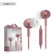Acellories Rim Stereo Earbuds with Universal In-Line Controls Rose gold