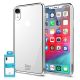 iPhone XR iLuv Metal Care Clear Case with Metallic Frame Silver