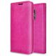 LGK40 WALLET FOLIO Series with Card Holders and Magnetic Flap Closure - Pink Leather	