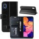 Samsung Galaxy A10e WALLET FOLIO Series with Card Holders and Magnetic Flap Closure - Black Leather